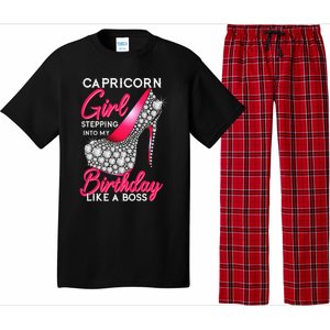 Capricorn  Stepping Into My Birthday Like A Boss Heel Pajama Set