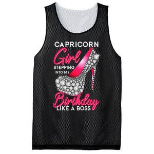 Capricorn  Stepping Into My Birthday Like A Boss Heel Mesh Reversible Basketball Jersey Tank