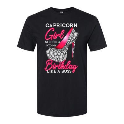 Capricorn  Stepping Into My Birthday Like A Boss Heel Softstyle CVC T-Shirt