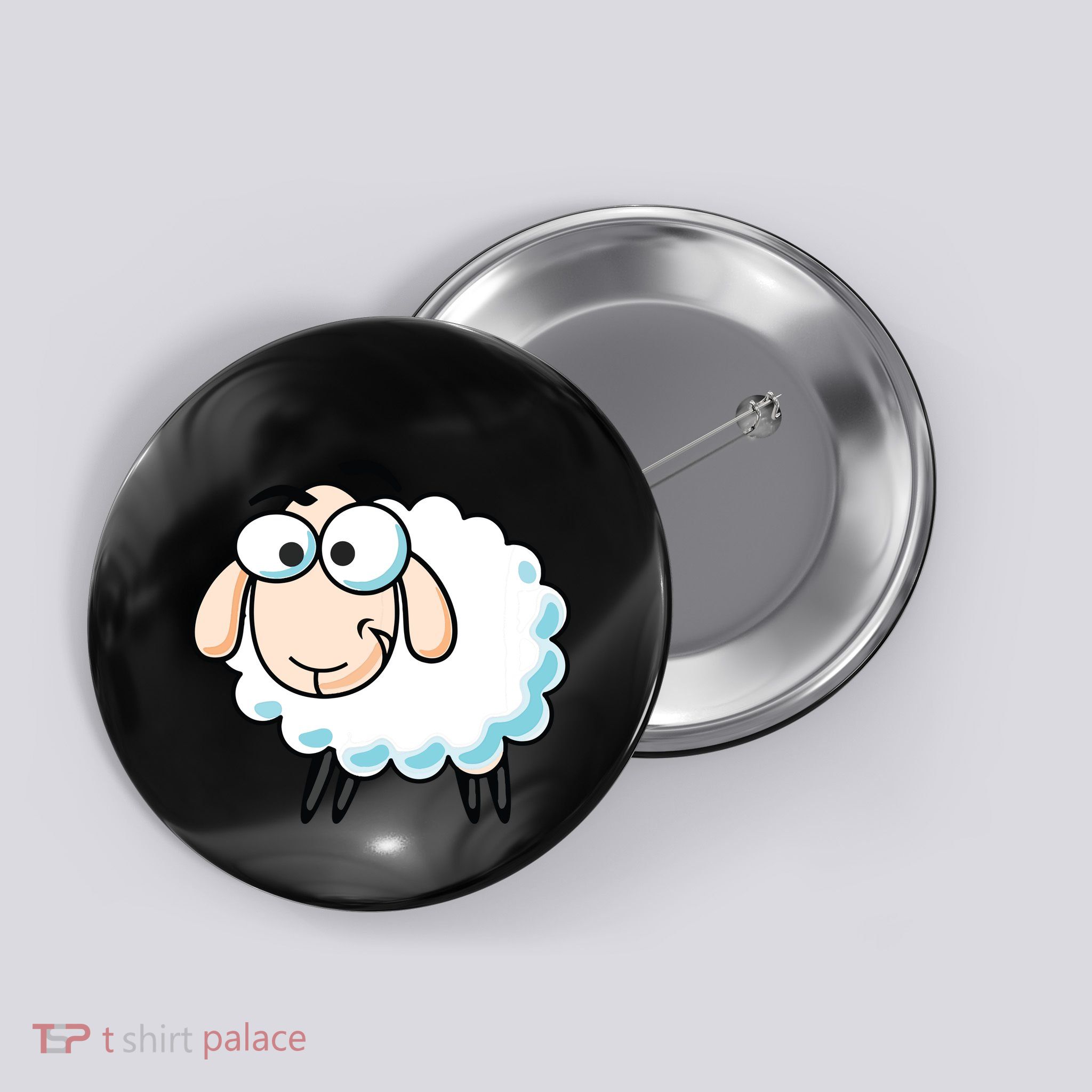 Cute Sheepp Illustration Adorable Sheepp Button