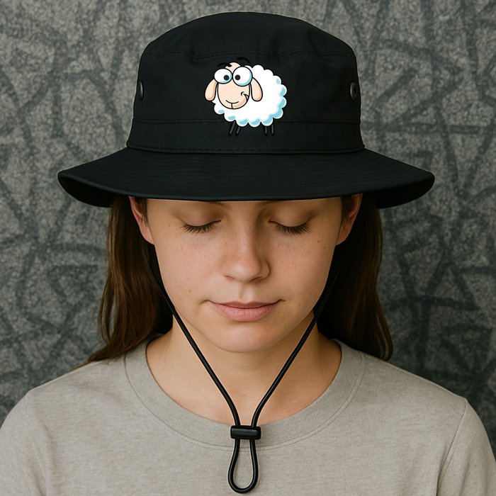 Cute Sheepp Illustration Adorable Sheepp Bucket Hat