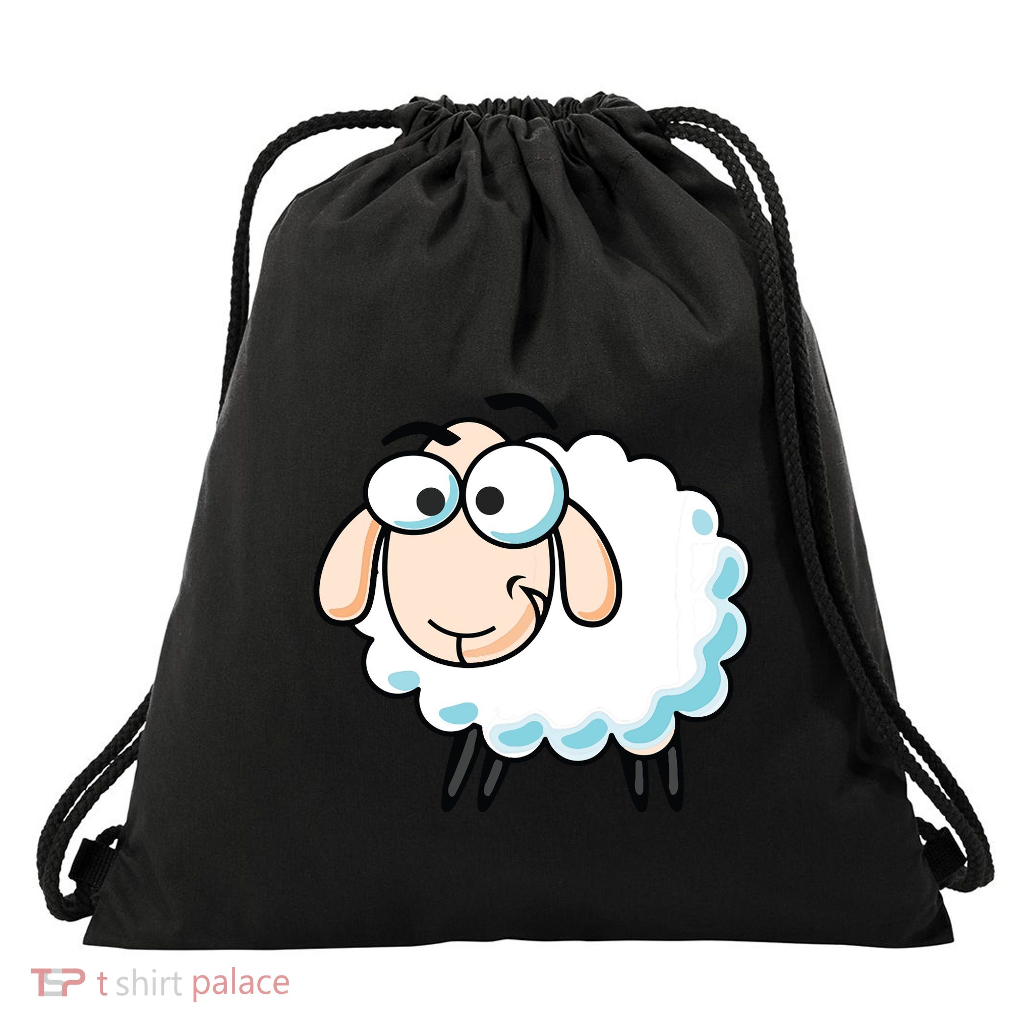 Cute Sheepp Illustration Adorable Sheepp Drawstring Bag