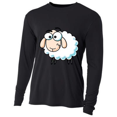 Cute Sheepp Illustration Adorable Sheepp Cooling Performance Long Sleeve Crew
