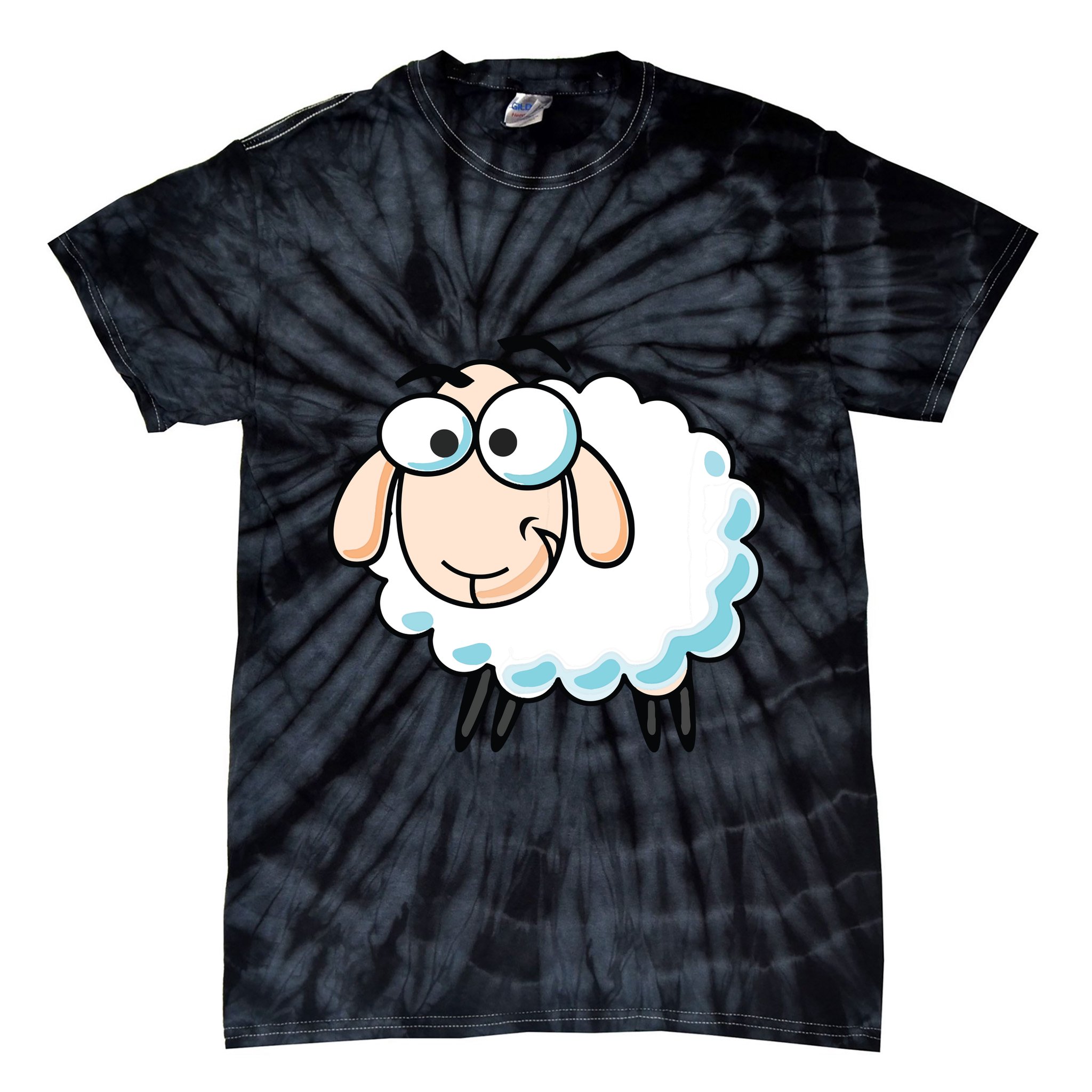 Cute Sheepp Illustration Adorable Sheepp Tie-Dye T-Shirt