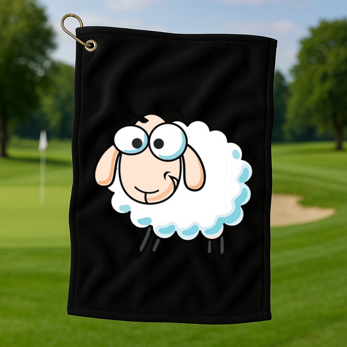 Cute Sheepp Illustration Adorable Sheepp Golf Towel