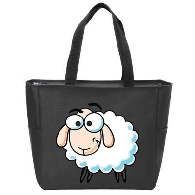 Cute Sheepp Illustration Adorable Sheepp Zip Tote Bag