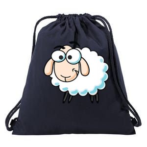 Cute Sheepp Illustration Adorable Sheepp Drawstring Bag