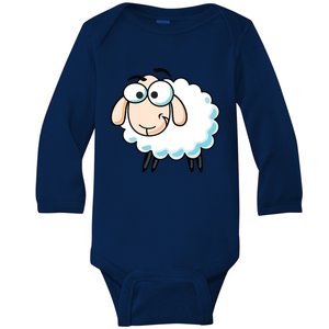 Cute Sheepp Illustration Adorable Sheepp Baby Long Sleeve Bodysuit