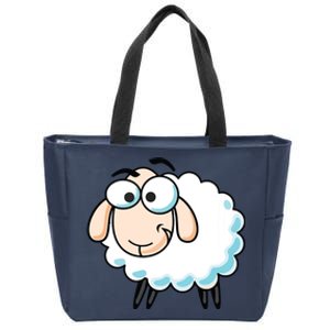 Cute Sheepp Illustration Adorable Sheepp Zip Tote Bag