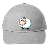 Cute Sheepp Illustration Adorable Sheepp 7-Panel Snapback Hat