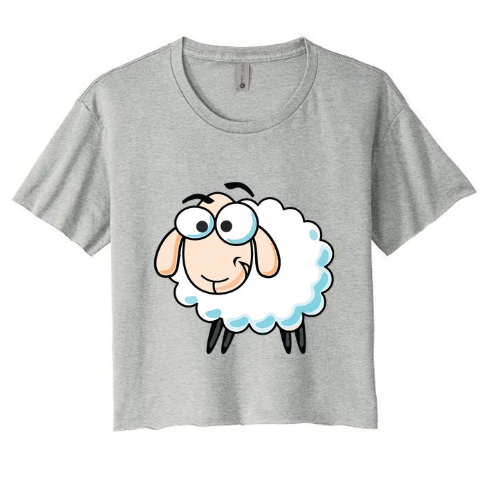 Cute Sheepp Illustration Adorable Sheepp Women's Crop Top Tee