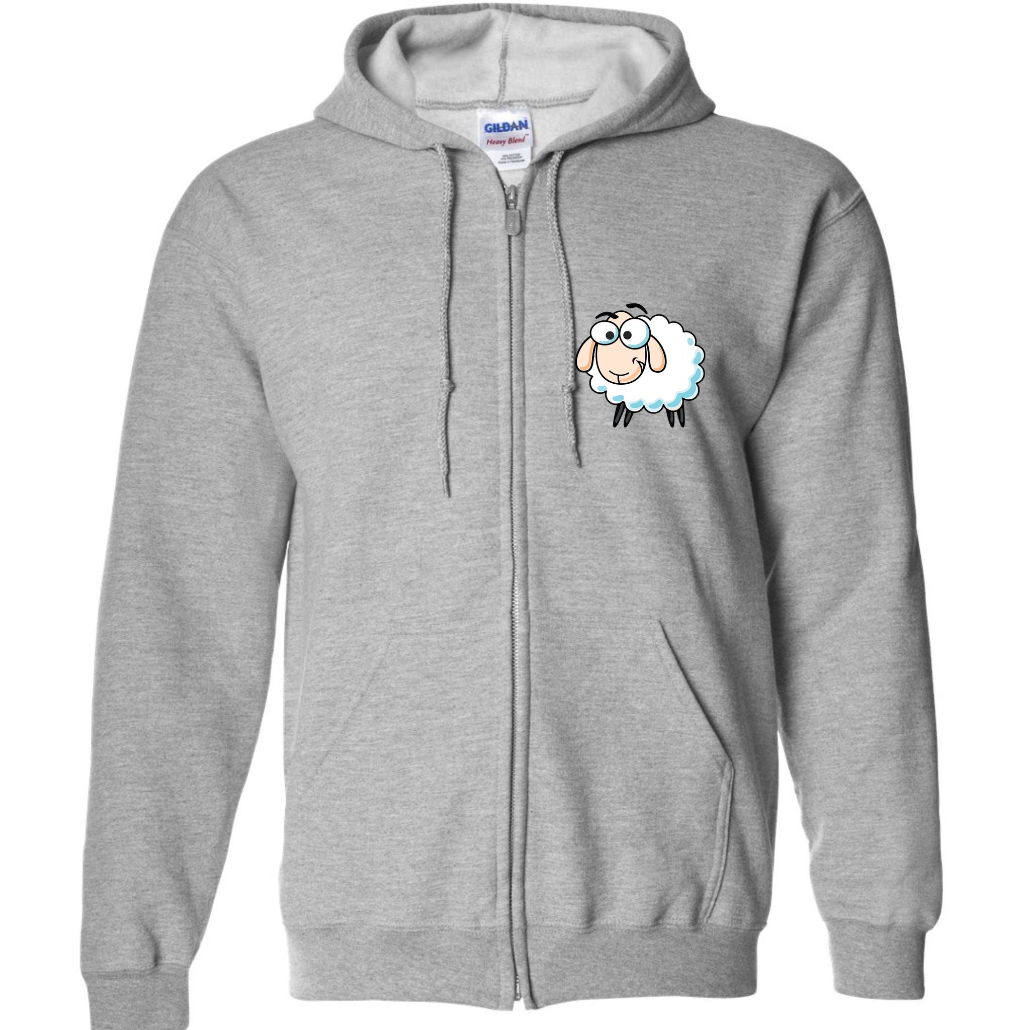 Cute Sheepp Illustration Adorable Sheepp Full Zip Hoodie