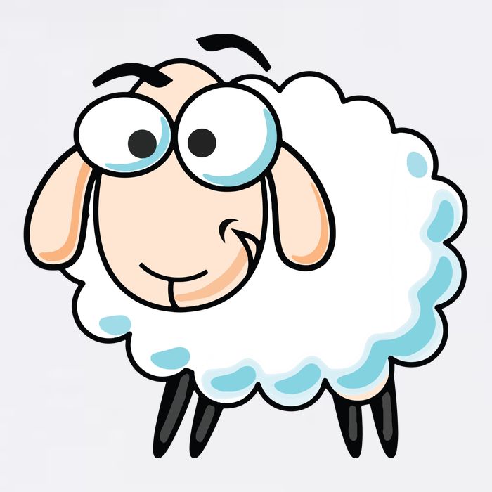 Cute Sheepp Illustration Adorable Sheepp Garment-Dyed Sweatshirt