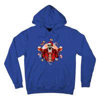 Christmas Skeleton Ing Beer Santa Claus Skeleton Cool Gift Hoodie