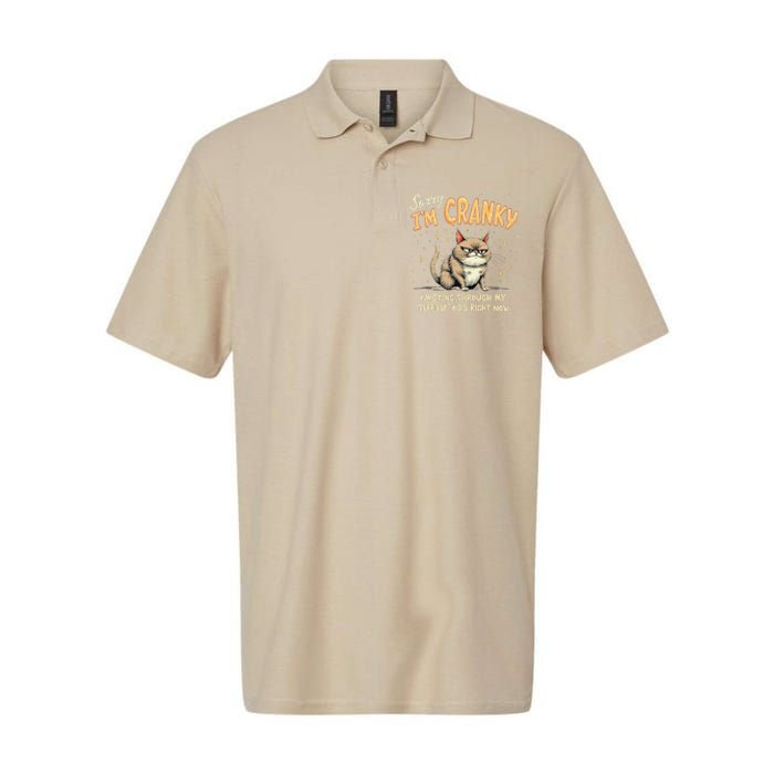 Cat Sorry IM Cranky IM Going Through My Terrible 60S Gift Softstyle Adult Sport Polo