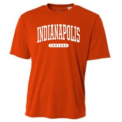 College Style Indianapolis Indiana Souvenir Gift Indy Gift Cooling Performance Crew T-Shirt