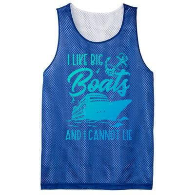 Cruise Ship I Like Bog Boats And I Cannot Lie Funny Great Gift Mesh Reversible Basketball Jersey Tank