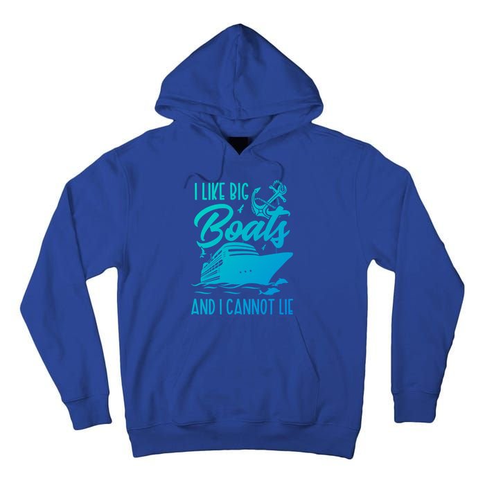 Cruise Ship I Like Bog Boats And I Cannot Lie Funny Great Gift Tall Hoodie