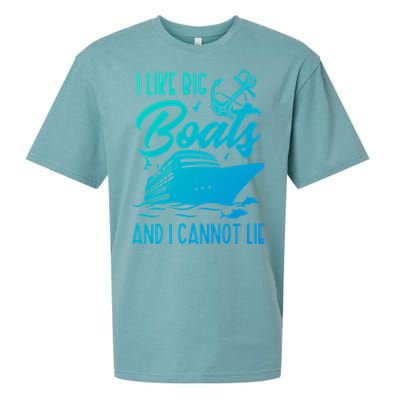 Cruise Ship I Like Bog Boats And I Cannot Lie Funny Great Gift Sueded Cloud Jersey T-Shirt