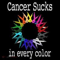 Cancer Sucks In Every Color Ribbons Drawstring Bag