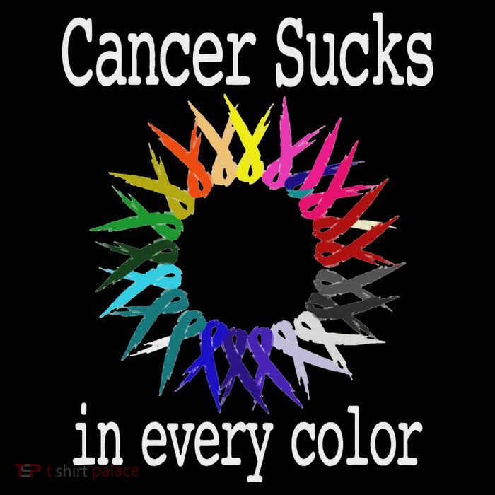 Cancer Sucks In Every Color Ribbons Drawstring Bag