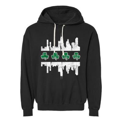Chirish Southside Irish St Patricks Day Chicago Garment-Dyed Fleece Hoodie