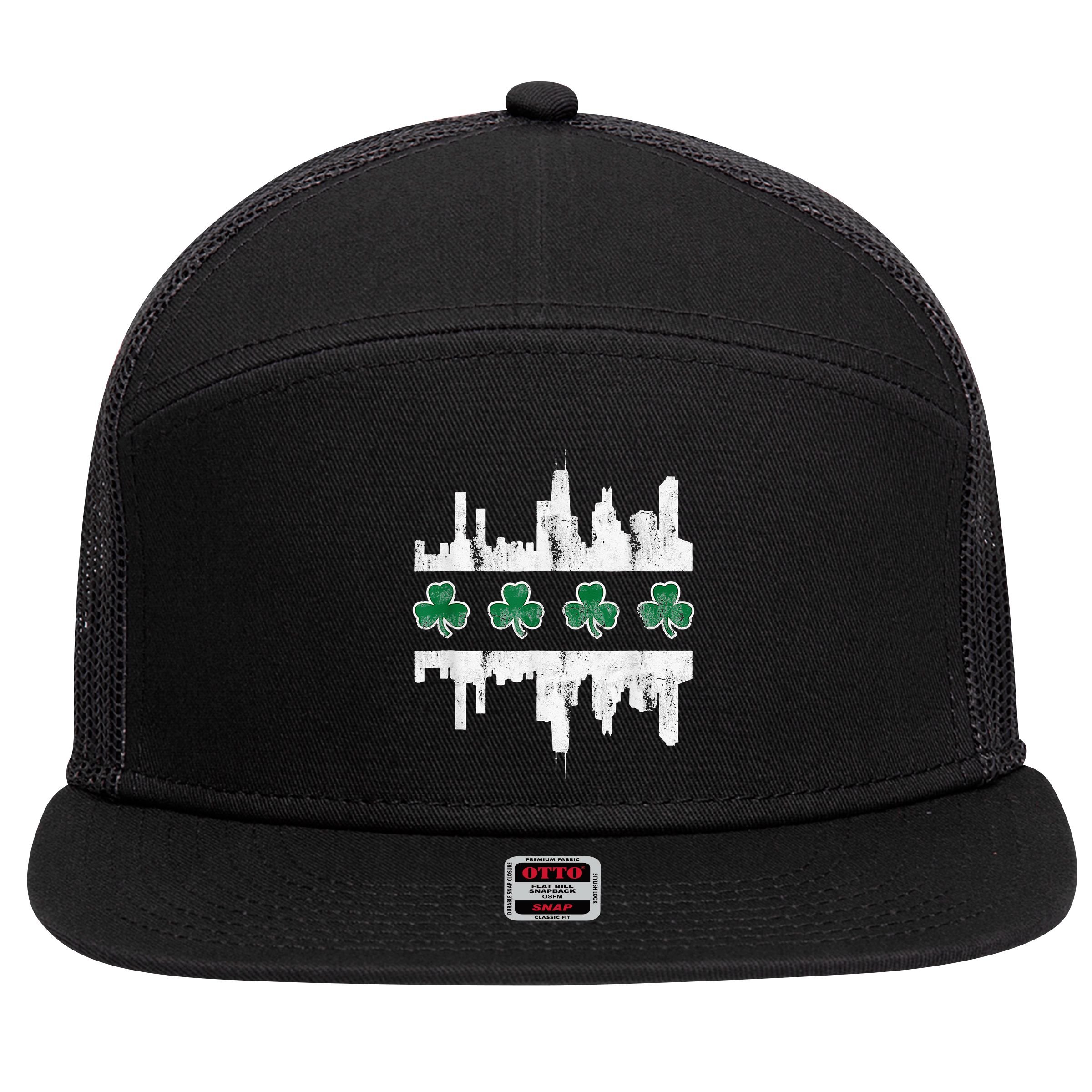 Chirish Southside Irish St Patricks Day Chicago 7 Panel Mesh Trucker Snapback Hat