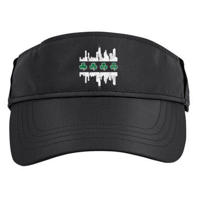Chirish Southside Irish St Patricks Day Chicago Adult Drive Performance Visor