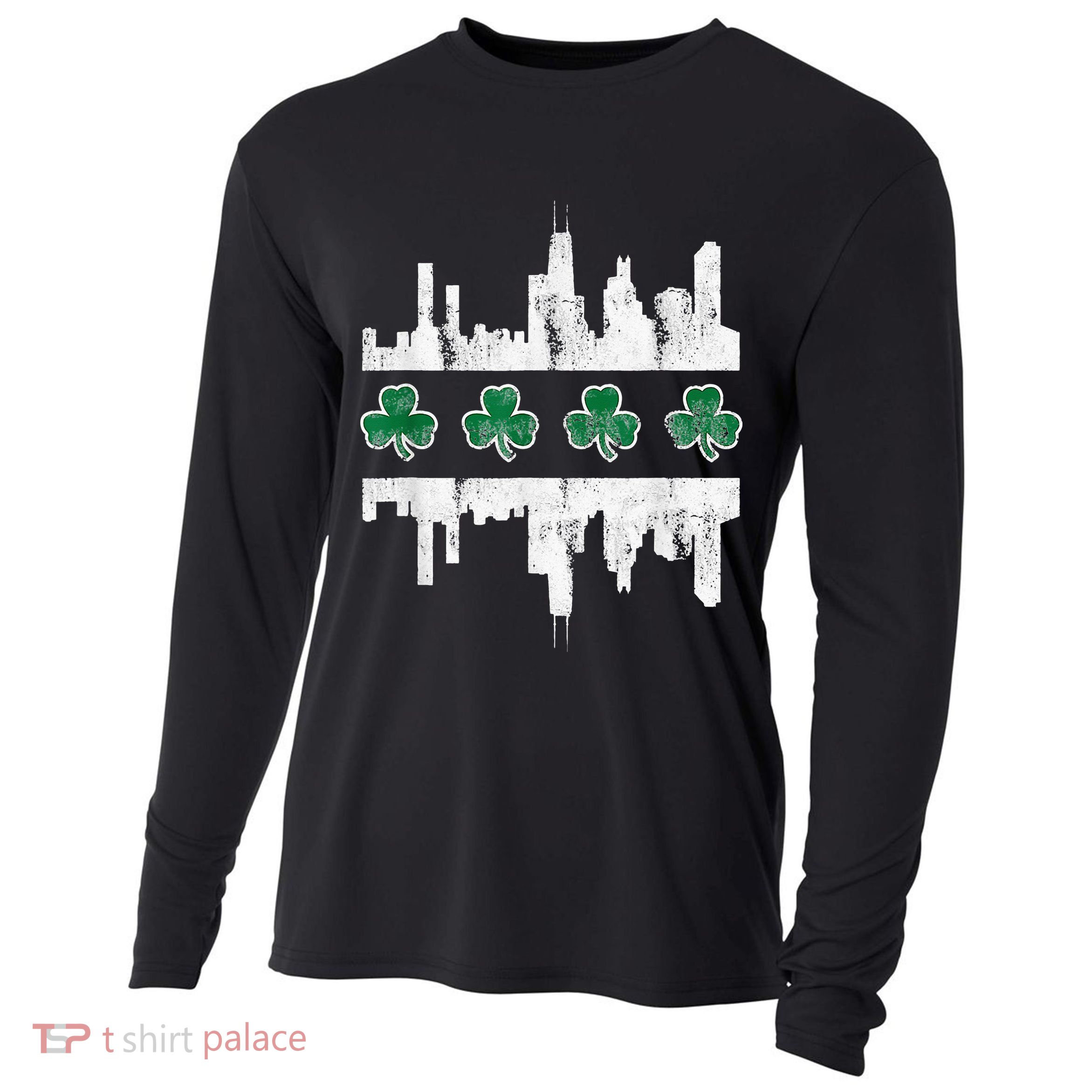 Chirish Southside Irish St Patricks Day Chicago Cooling Performance Long Sleeve Crew