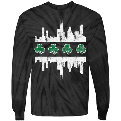 Chirish Southside Irish St Patricks Day Chicago Tie-Dye Long Sleeve Shirt