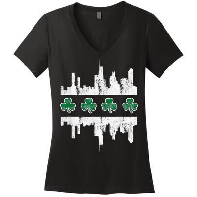 Chirish Southside Irish St Patricks Day Chicago Women's V-Neck T-Shirt