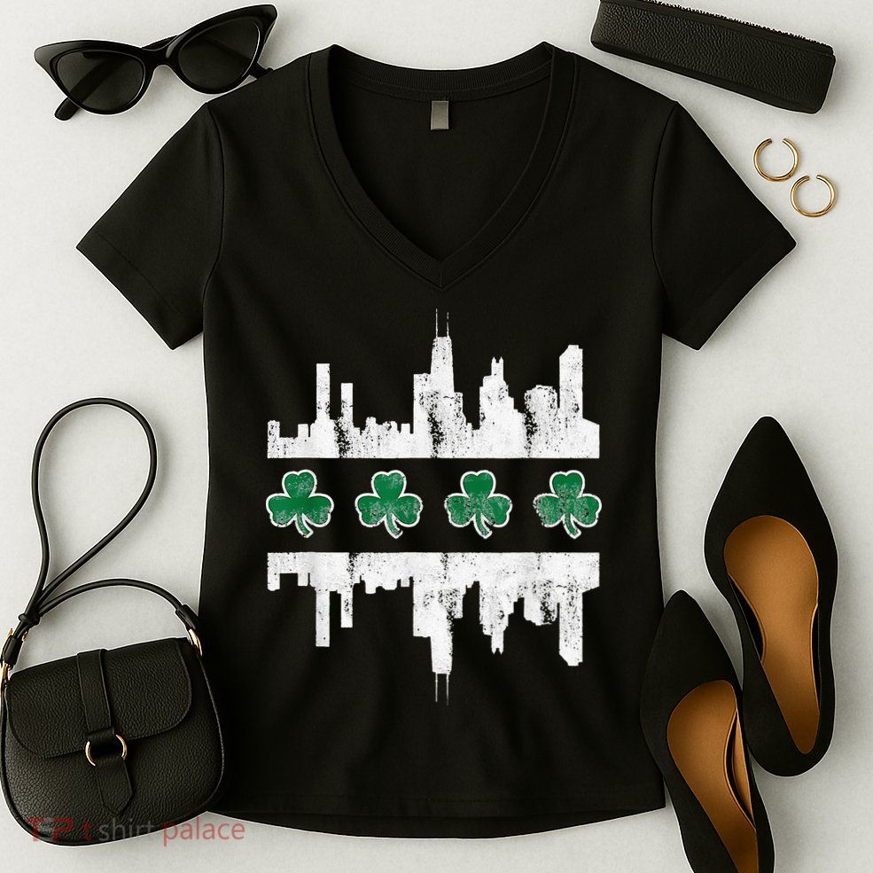 Chirish Southside Irish St Patricks Day Chicago Women's V-Neck T-Shirt