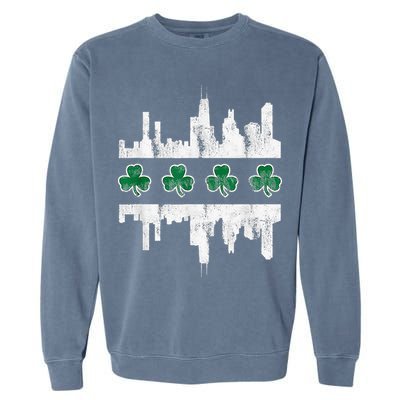 Chirish Southside Irish St Patricks Day Chicago Garment-Dyed Sweatshirt