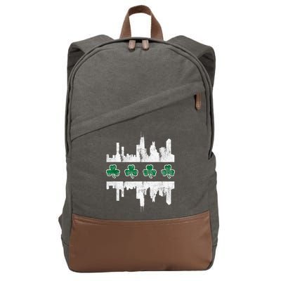 Chirish Southside Irish St Patricks Day Chicago Cotton Canvas Backpack