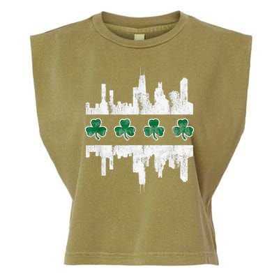Chirish Southside Irish St Patricks Day Chicago Garment-Dyed Women's Muscle Tee