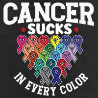 Cancer Sucks In Every Color Cancer Awareness Ribbons Warrior Gift Beanie