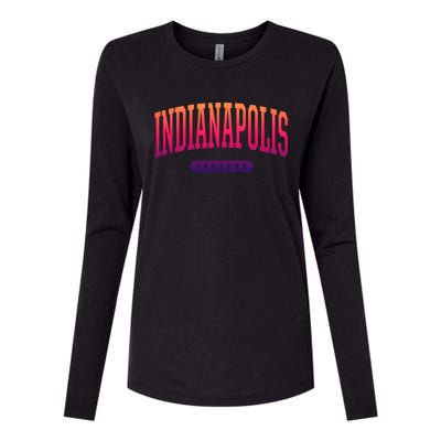 College Style Indianapolis Indiana Souvenir Gift Indy Cool Gift Womens Cotton Relaxed Long Sleeve T-Shirt