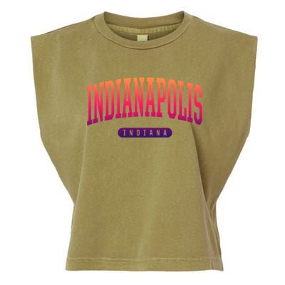 College Style Indianapolis Indiana Souvenir Gift Indy Cool Gift Garment-Dyed Women's Muscle Tee