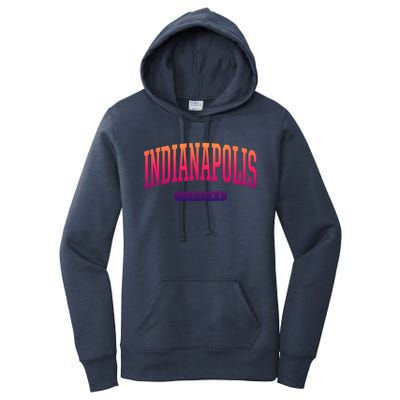 College Style Indianapolis Indiana Souvenir Gift Indy Cool Gift Women's Pullover Hoodie