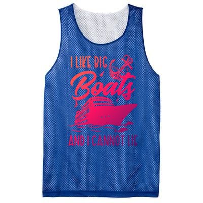 Cruise Ship I Like Bog Boats And I Cannot Lie Funny Great Gift Mesh Reversible Basketball Jersey Tank