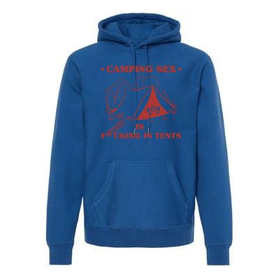 Camping Sex Is Fcking In Tents Naughty Camping Dad Joke Gift Premium Hoodie