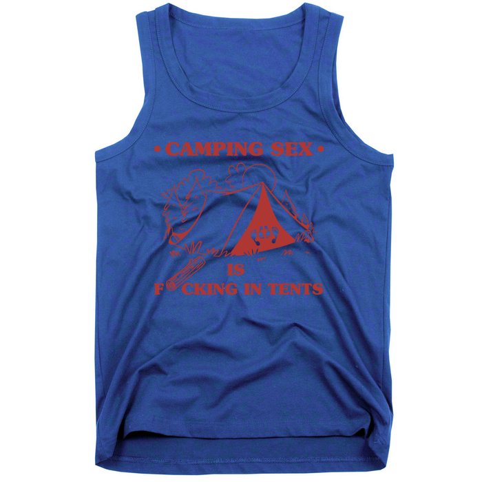 Camping Sex Is Fcking In Tents Naughty Camping Dad Joke Gift Tank Top