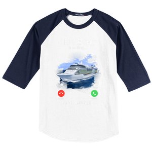 Cruise Ship Is Calling And I Must Go Summer Cruising Lover Funny Gift Baseball Sleeve Shirt