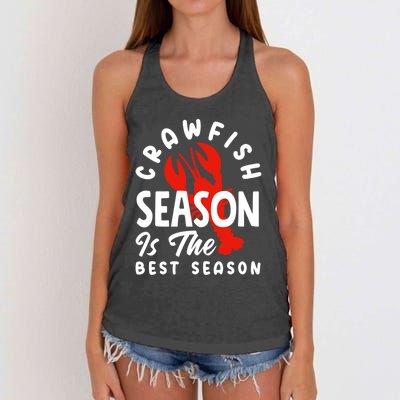 Crawfish Season Is The Best Season Cajunstyle Cool Gift Women's Knotted Racerback Tank