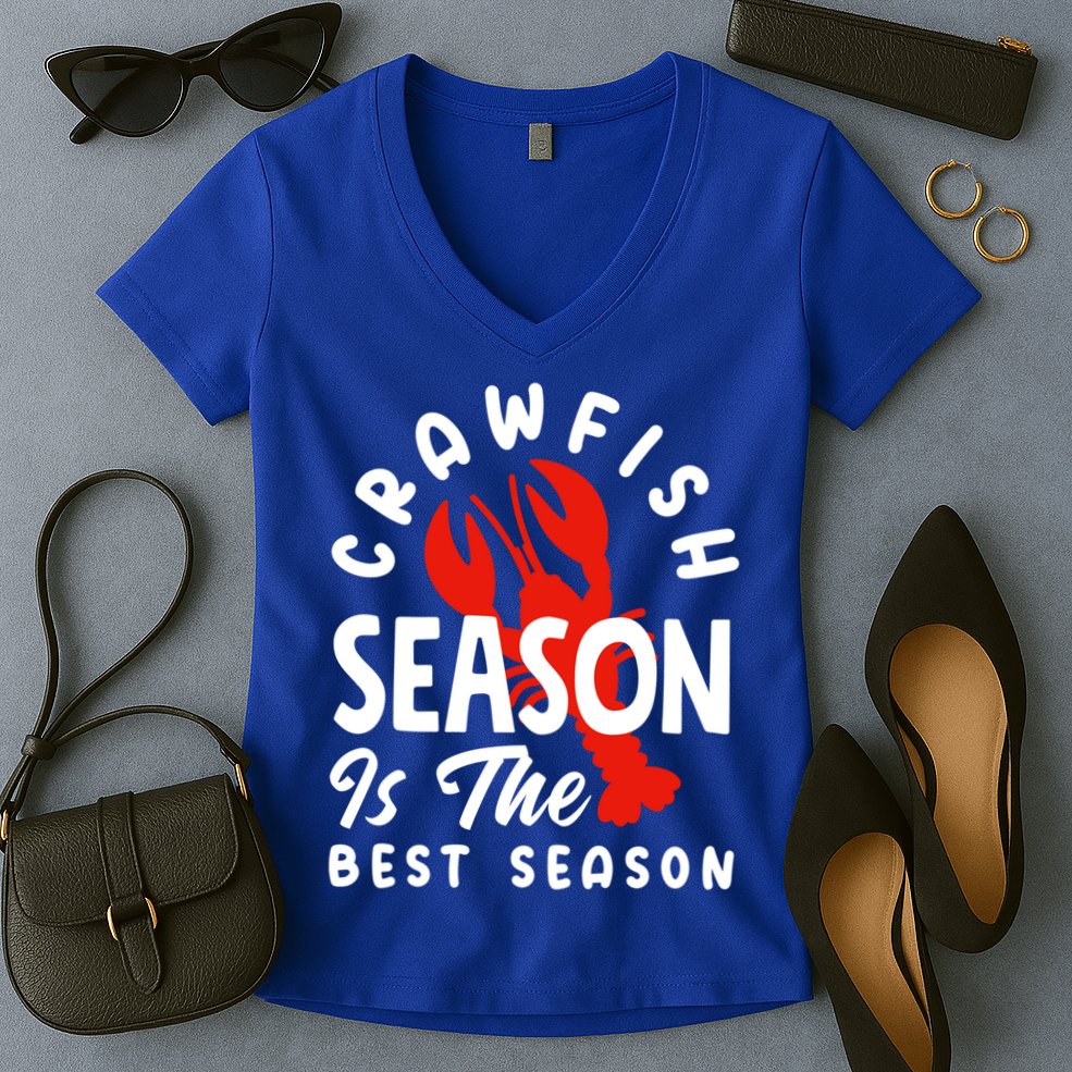 Crawfish Season Is The Best Season Cajunstyle Cool Gift Women's V-Neck T-Shirt