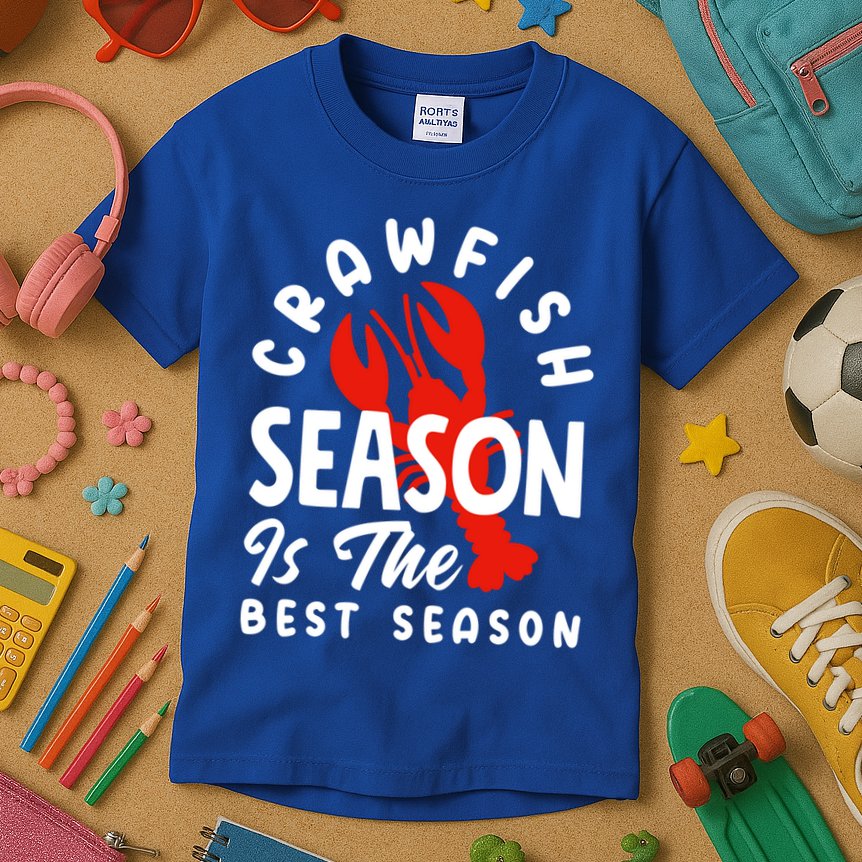 Crawfish Season Is The Best Season Cajunstyle Cool Gift Kids T-Shirt