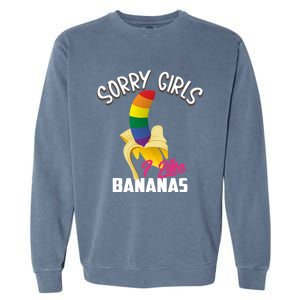 Cool Sorry I Like Bananas Funny Sarcastic Gay Gift Garment-Dyed Sweatshirt