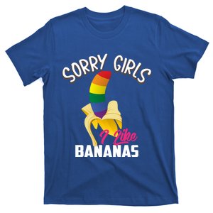 Cool Sorry I Like Bananas Funny Sarcastic Gay Gift T-Shirt