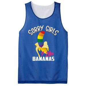 Cool Sorry I Like Bananas Funny Sarcastic Gay Gift Mesh Reversible Basketball Jersey Tank