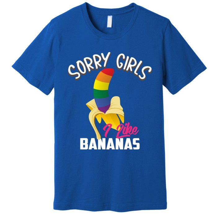 Cool Sorry I Like Bananas Funny Sarcastic Gay Gift Premium T-Shirt